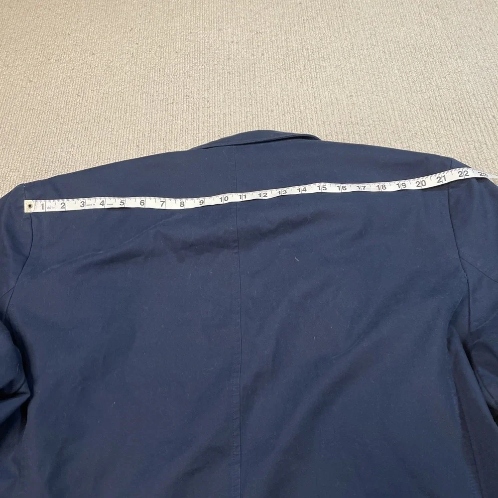 LL Bean Men's Size 52 Sport Coat Blazer Jacket Navy Wedding 100% Cotton